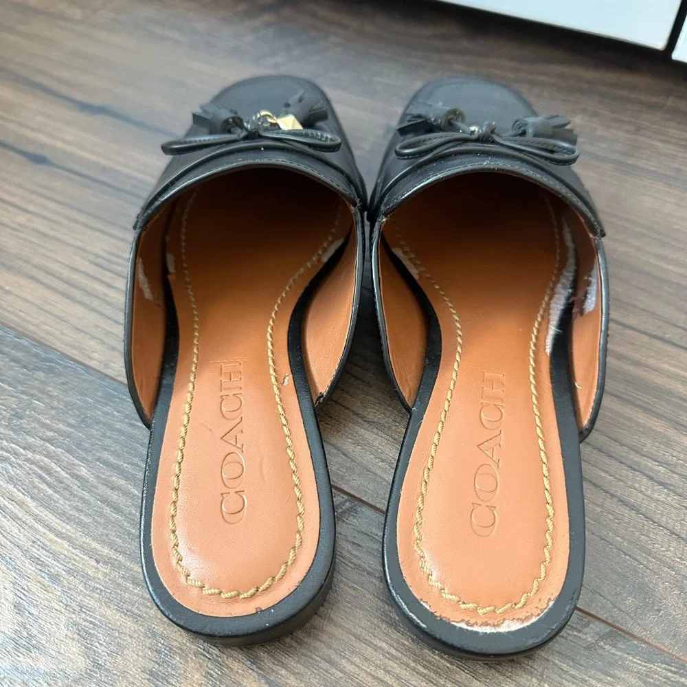 Coach Women’s Tassel Slide Loafer Black (Size 5) - Picture 7 of 12